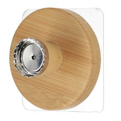 Porte savon easy chic magnétique bambou 6x6x3cm