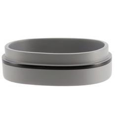Porte savon en polyrésine ovale gris 12.7x3.6x9cm