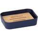 Porte savon rubber bambou marbre 12x2.8x8.8cm