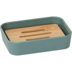 Porte savon rubber bambou sauge 12x2.8x8.8cm
