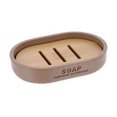 Porte savon TIMELESS à poser ovale cappuccino et bois clair