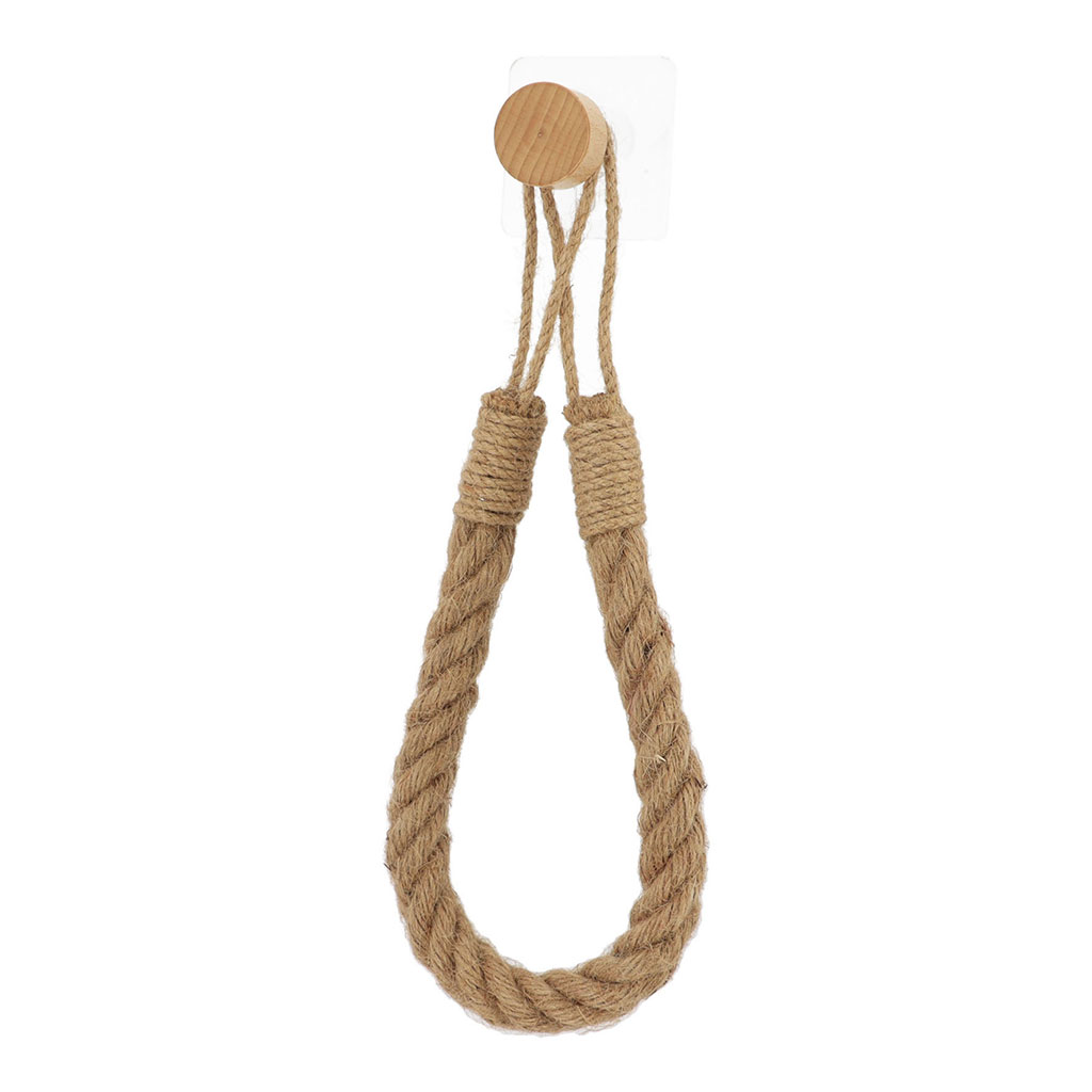 Porte serviette adhésif corde EASY CHIC 14x30x4cm