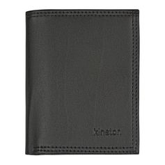 Portefeuille 3 volets synthétique noir 12x9cm