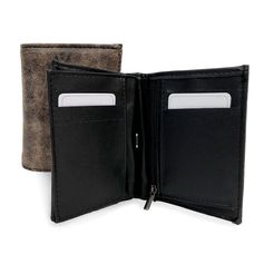 Portefeuille effet vieilli synthétique 12x9.5x1.5cm