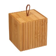 Pot à coton bambou TERRE INCONNUE avec couvercle 9x9x9cm