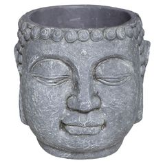 Pot buddha ciment H17.5cm
