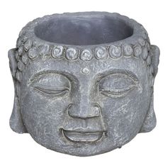 Pot buddha ciment H9cm