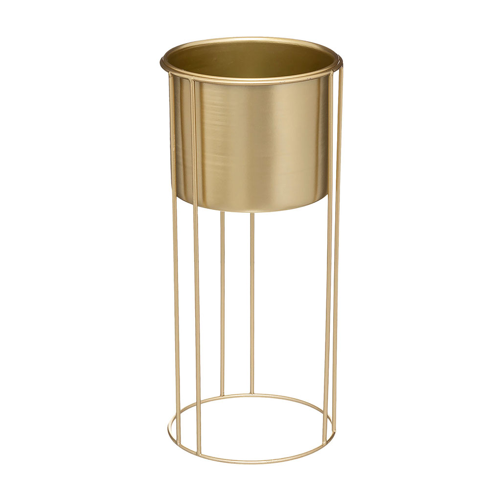 Pot sur pied métal doré H41.5cm