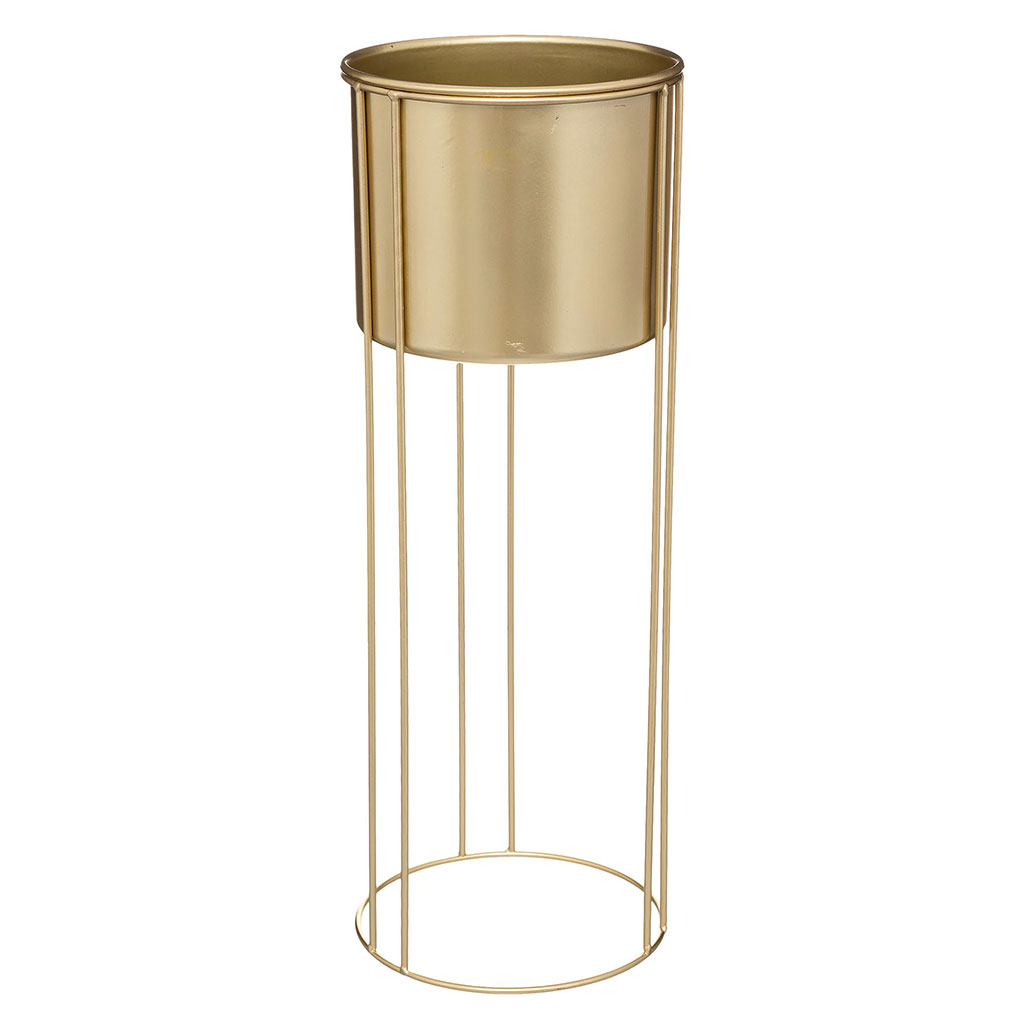 Pot sur pied métal doré H58cm