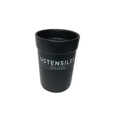 Pot à ustensiles en céramique noir mat 12.5x17cm