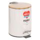 Poubelle à pédale métal bois blanche 3L.