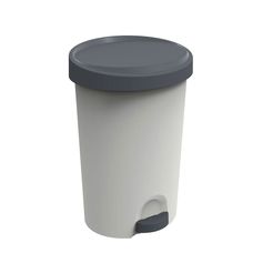 Poubelle à pédale polypropylène gris béton 30L