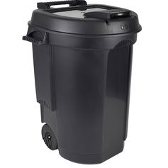 Poubelle à roulettes noire 110L