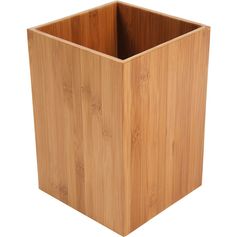 Poubelle carrée bambou 18.5x26x18.5cm