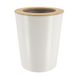 Poubelle métal évasée blanc bambou 5L