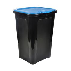 Poubelle recyclage couvercle bleu 50L