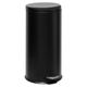 Poubelle ronde inox noire 30L