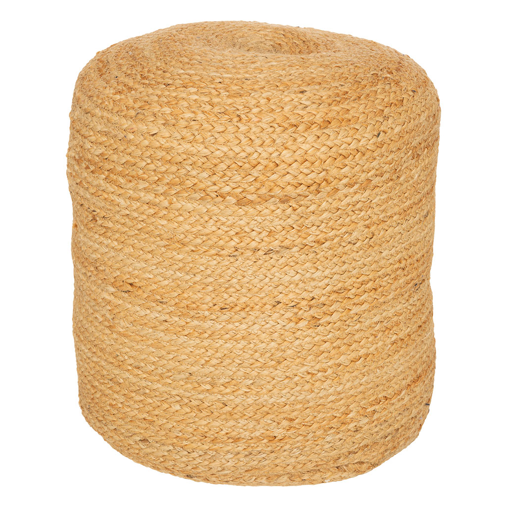 Pouf déco JILIAN jute naturel 40x40x40cm Centrakor