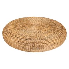 Pouf rond tressé jacinthe d'eau D 55cm