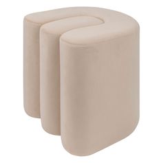 Pouf velours beige BOLAN 39.5x39.5x40.5cm