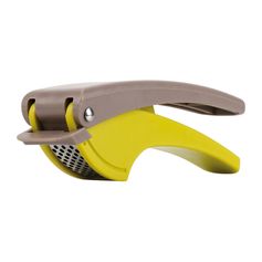 Presse-ail inox bi-matière vert taupe 5x17x3cm