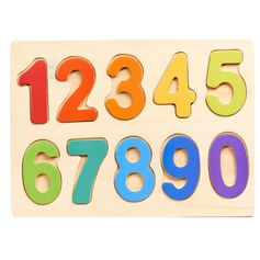Puzzle chiffres 10 pièces 29.5x21.5x0.8cm