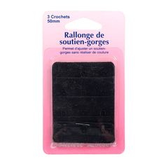 Rallonge soutien-gorge 3 crochets noir 50mm