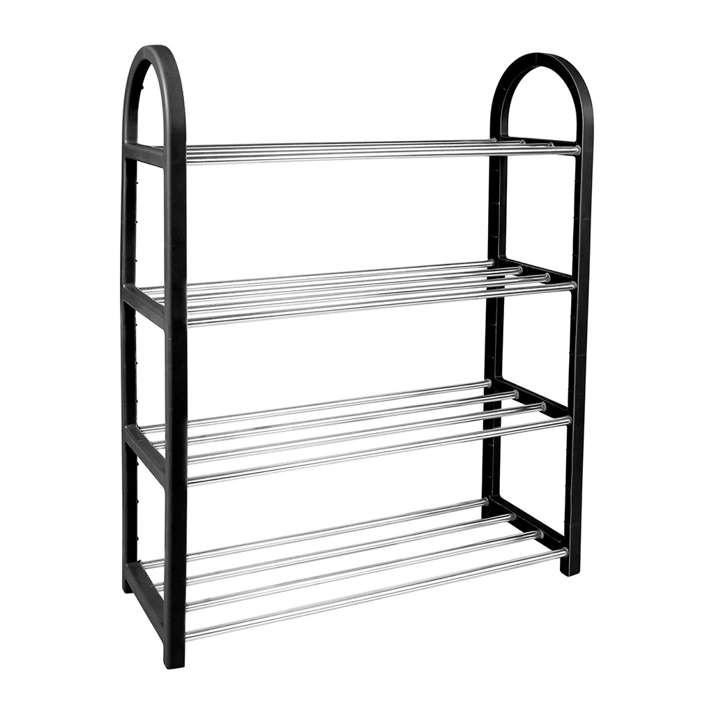 Rangechaussures plastique et métal 4 niveaux 50x19x65cm Centrakor