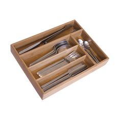 Range couverts 5 cases bambou 36.8x4.5x30cm