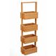 Rangement 4 niveaux bambou 28x88x16cm