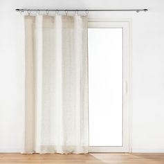 Rideau à anneaux PAULINE poly coton lin 140x240cm