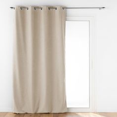 Rideau à œillet isolant JUPITER couleur lin polyester 140x260cm