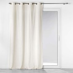 Rideau à œillets CASUAL velours polyester naturel 140x260cm