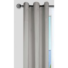 Rideau à œillets NELSON polyester gris mastic 135x240cm