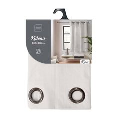 Rideau à œillets TWILY blanc 135x180cm