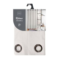 Rideau à œillets TWILY blanc 135x260cm