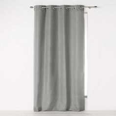 Rideau à œillets uni DORELINE coton jacquard or 140x240cm