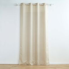 Rideau à œillets ZELINE naturel polyester et fil métallisé 140x260cm