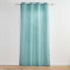 Rideau à œillets ZELINE sauge polyester et fil métallisé 140x260cm