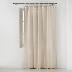 Rideau CYRINE pompon lin 140x240cm