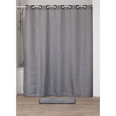 Rideau de douche en polyester gris 180x200cm