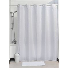 Rideau de douche polyester motif carrés blancs 180x200cm