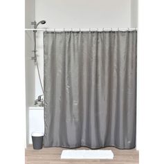 Rideau de douche polyester gris 180x200cm