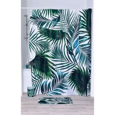Rideau de douche polyester tropical 180x200cm