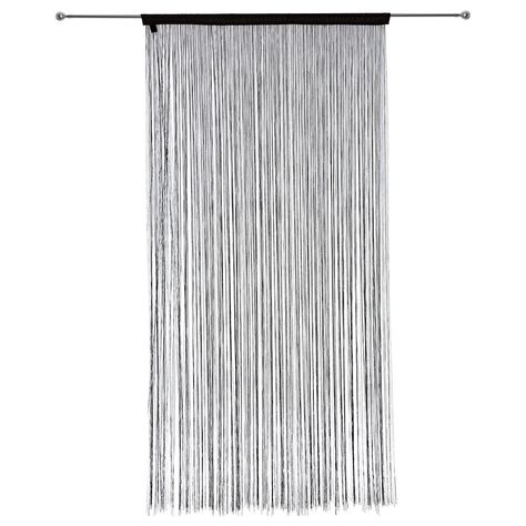 Rideau de fil polyester noir 90x200cm - Centrakor