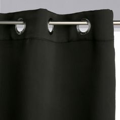 Rideau occultant à œillets noir 135x240cm