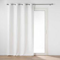 Rideau occultant chambray CHINEA blanc 135x240cm