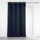 Rideau occultant chambray CREPUSCULE bleu marine 140x260cm