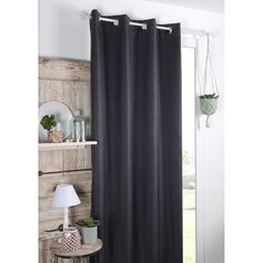 Rideau occultant COPENHAGUE polyester anthracite 140x260cm
