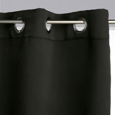 Rideau occultant à œillets noir 135x240cm